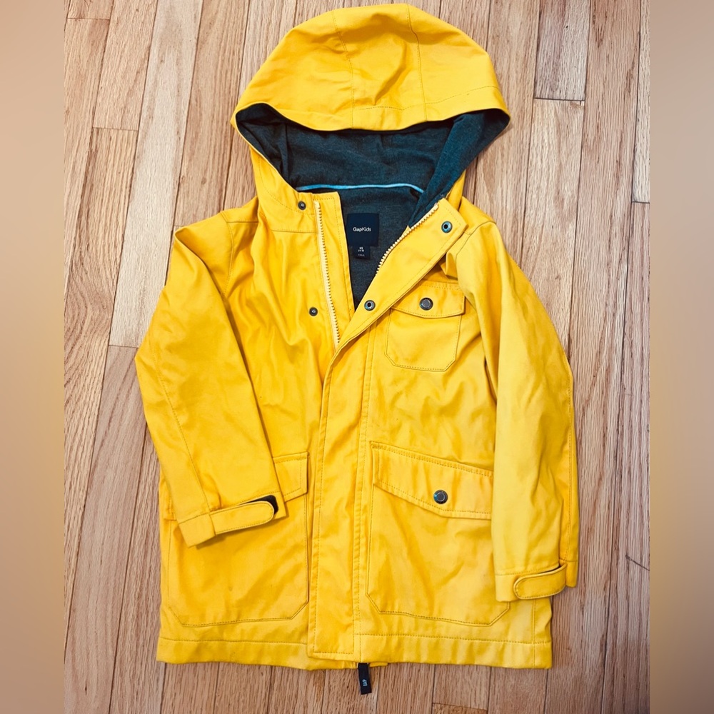 GAP kids XS 4-5 jersey lined raincoat (boys) unisex
